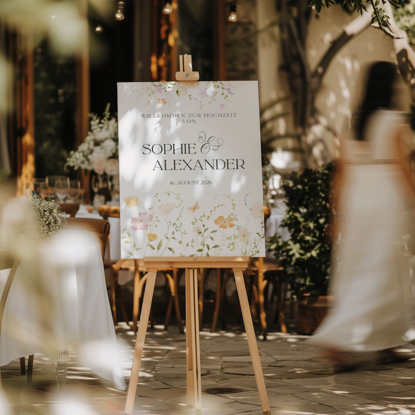 Boho Sitzplan mit Wildblumen "Sophie"