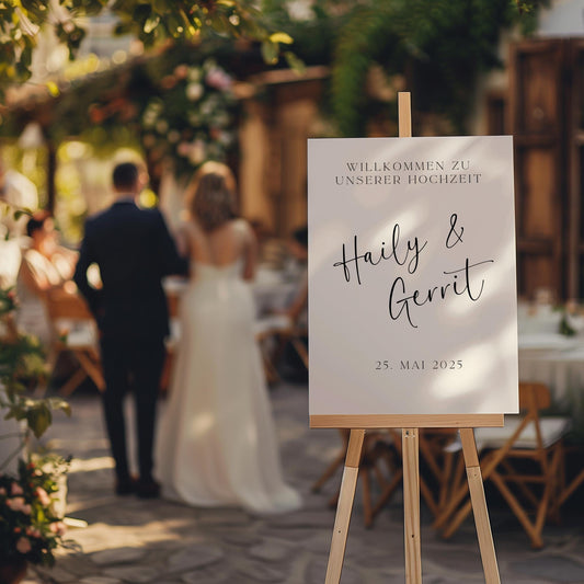 Willkommensschild Hochzeit, Hochzeitsschild, Willkommen zu unserer Hochzeit